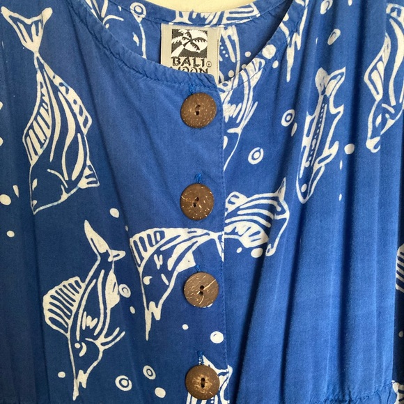 Bali Moon Ocean Fish Pattern Dress - Picture 3 of 7